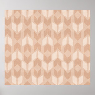Geo-stap buitenshuis   Coral Arrow Pattern Poster