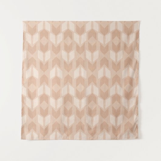 Geo-stap buitenshuis | Coral Arrow Pattern Wandkleed (Voorkant (horizontaal))