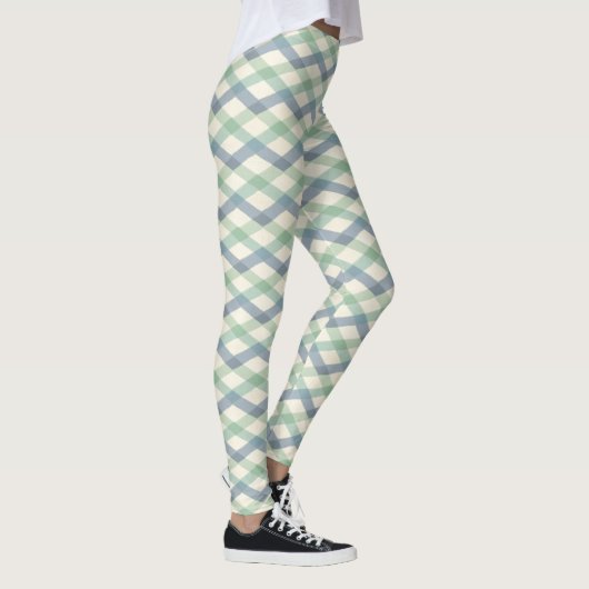 Geo-stap buitenshuis | Geometrisch pasteipatroon Leggings (Rechts)