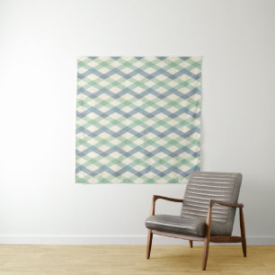 Geo-stap buitenshuis   Geometrisch pasteipatroon Wandkleed