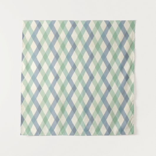 Geo-stap buitenshuis | Geometrisch pasteipatroon Wandkleed (Voorkant)