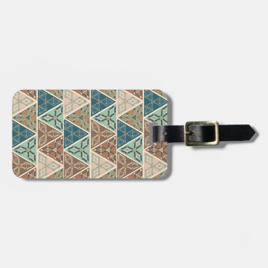 Geo-stap buitenshuis | Geometrisch patroon Bagagelabel (Voorkant horizontaal)