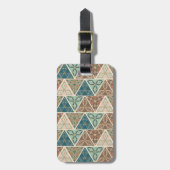 Geo-stap buitenshuis | Geometrisch patroon Bagagelabel (Voorkant verticaal)