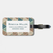 Geo-stap buitenshuis | Geometrisch patroon Bagagelabel (Achterkant horizontaal)