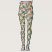 Geo-stap buitenshuis | Geometrisch patroon Leggings (Voorkant)