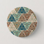 Geo-stap buitenshuis | Geometrisch patroon Ronde Button 5,7 Cm (Voorkant)