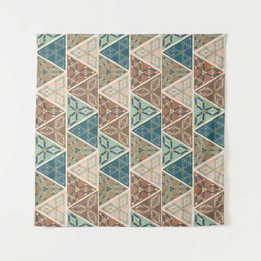 Geo-stap buitenshuis | Geometrisch patroon Wandkleed (Voorkant)