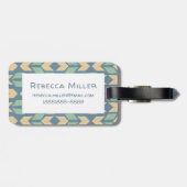 Geo-stap buitenshuis | Geometrische pijlpatroon Bagagelabel (Achterkant horizontaal)