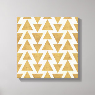 Geo-stap buitenshuis Gold Geometric Pattern Canvas Afdruk