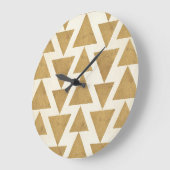 Geo-stap buitenshuis | Gold Geometric Pattern Grote Klok (Hoek)