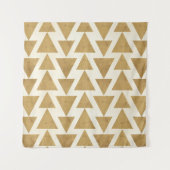 Geo-stap buitenshuis | Gold Geometric Pattern Wandkleed (Voorkant (horizontaal))