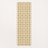 Geo-stap buitenshuis | Gold Geometric Pattern Yogamat (Voorkant)