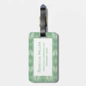 Geo-stap buitenshuis | Groene pijlpatroon Bagagelabel (Achterkant verticaal)