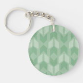 Geo-stap buitenshuis | Groene pijlpatroon Sleutelhanger (Voorkant)