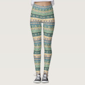 Geo-stap buitenshuis | Indiaas Patroon Leggings (Voorkant)
