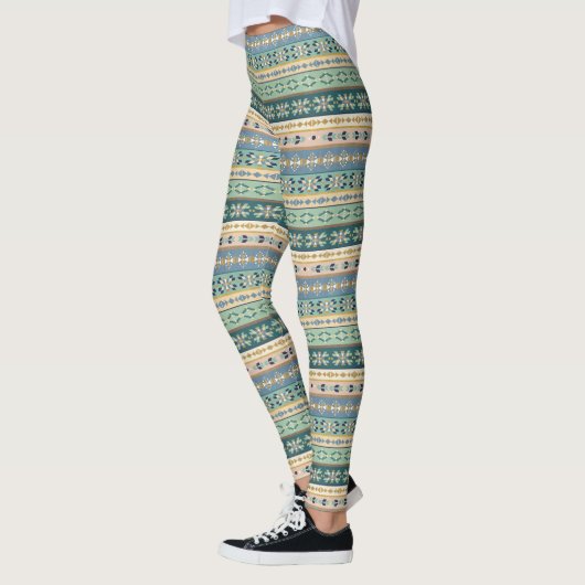 Geo-stap buitenshuis | Indiaas Patroon Leggings (Links)