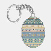 Geo-stap buitenshuis | Indiaas Patroon Sleutelhanger (Voorkant Links)