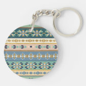 Geo-stap buitenshuis | Indiaas Patroon Sleutelhanger (Achterkant)