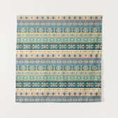 Geo-stap buitenshuis | Indiaas Patroon Wandkleed (Voorkant (horizontaal))