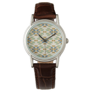 Geo-stap buitenshuis Tribalpatroon Horloge