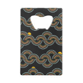 Geo Stripe: Trendy design Creditkaart Flessenopener (Achterkant)