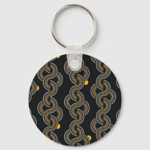Geo Stripe: Trendy  design Sleutelhanger