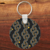 Geo Stripe: Trendy  design Sleutelhanger (Voorkant)