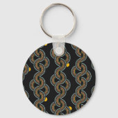 Geo Stripe: Trendy  design Sleutelhanger (Achterkant)