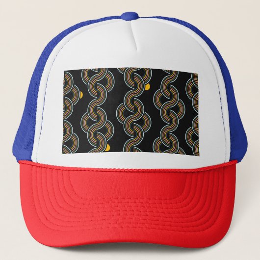 Geo Stripe: Trendy  design Trucker Pet (Voorkant)