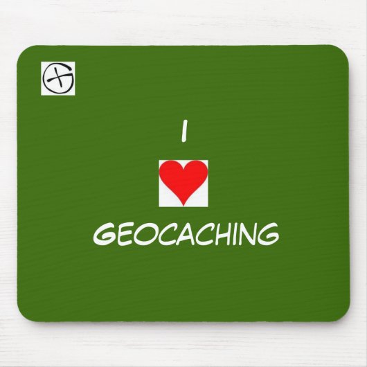 Geo-symbool, hart, I, Geocaching Muismat (Voorkant)