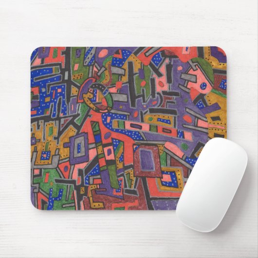 "Geo Tech" Abstracte Mousepad Muismat (Met muis)