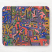 "Geo Tech" Abstracte Mousepad Muismat (Voorkant)