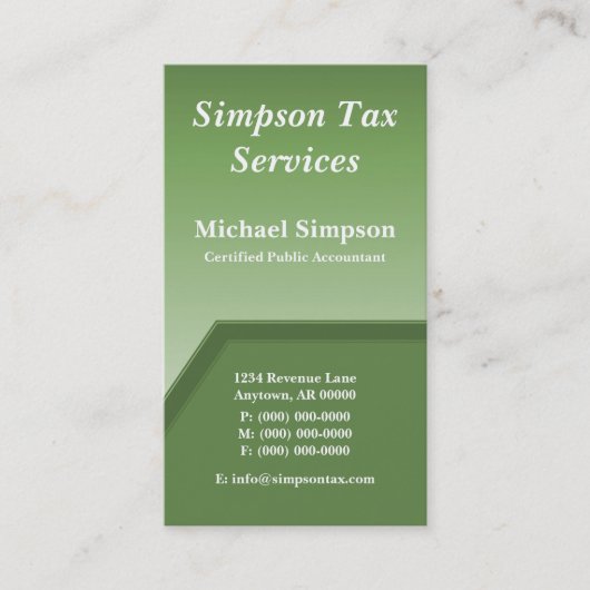 Geo Tech Visitekaartje, Clover Green Visitekaartje (Voorkant)