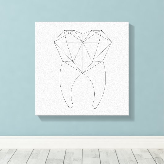 Geo Tooth Canvas Afdruk (Insitu (Houten vloer))