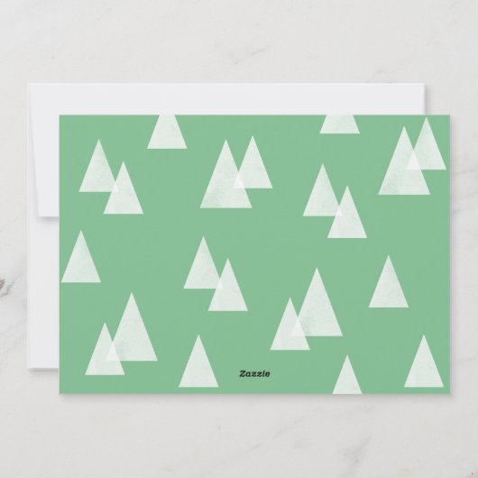 Geo Trees Modern Minimal Vakantie Kerstmis Feestdagenkaart (Achterkant)