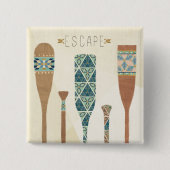 Geo VI buitenshuis | Escape Vierkante Button 5,1 Cm (Voorkant)