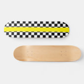 Geo-vierkant met geelstripe skateboard (Horizontaal)