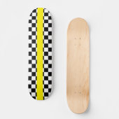 Geo-vierkant met geelstripe skateboard (Voorkant)