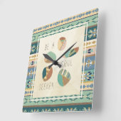 Geo VIII buitenshuis | Wees een Soul Seeker Vierkante Klok (Hoek)