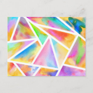 Geo Water Kleuren Briefkaart