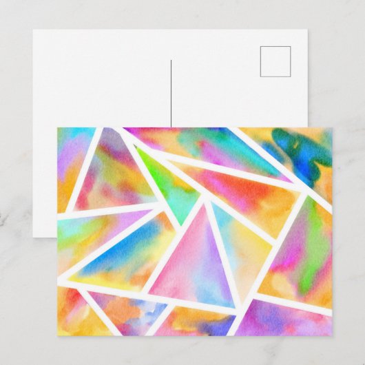 Geo Water Kleuren Briefkaart (Voorkant / Achterkant)