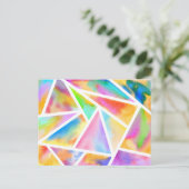 Geo Water Kleuren Briefkaart (Staand voorkant)