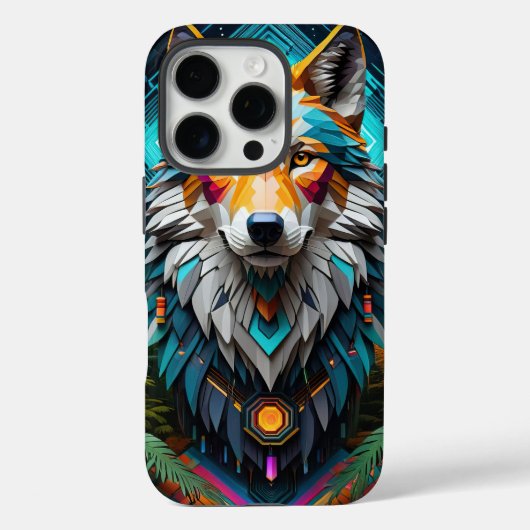 Geo Wolf Case-Mate iPhone Case (Achterkant)