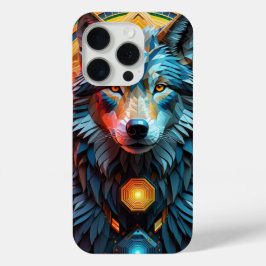 Geo Wolf iPhone 15 Pro Case