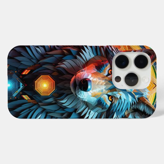 Geo Wolf Case-Mate iPhone Case (Achterkant (horizontaal))