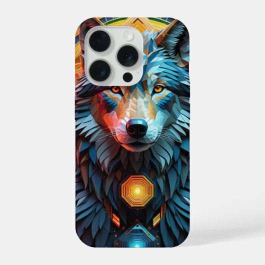 Geo Wolf iPhone Hoesje (Achterkant)