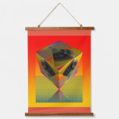 Geo Wood Topped wandtapijt Hangend Wandkleed (Voorkant 3)