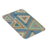 Geo X buiten | Blue Tribal Indian Pattern Magneet (Rechterzijde)