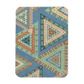 Geo X buiten | Blue Tribal Indian Pattern Magneet (Verticaal)