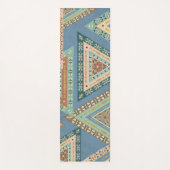 Geo X buiten | Blue Tribal Indian Pattern Yogamat (Voorkant)